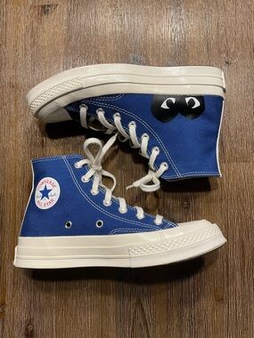 Converse x PLAY Comme des Garçons Blue High-Top Sneakers